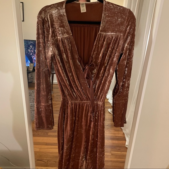 Hot as hell HAH velvet jumpsuit size S BD - Picture 6 of 11